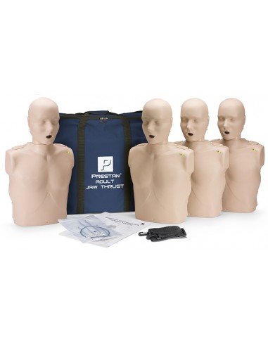 Pack 4 Maniquíes RCP Adulto Con Monitor Luminoso Y Subluxación Mandibular Prestan-Iberomed