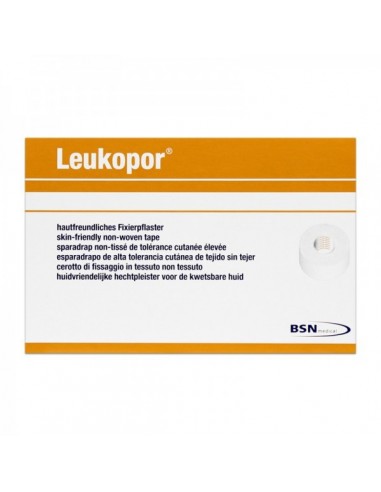 LEUKOPOR. Esparadrapo suave de papel. 2,5 cm x 9,2 m. Iberomed