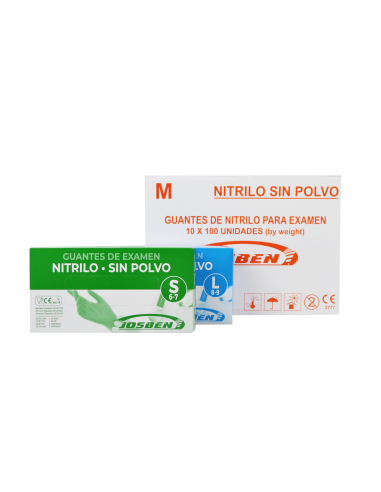 10 Uds Dispensadores de Guante de Nitrilo Azul sin Polvo.1000 Uds