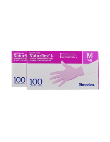 Guante de latex Naturflex micro sin polvo